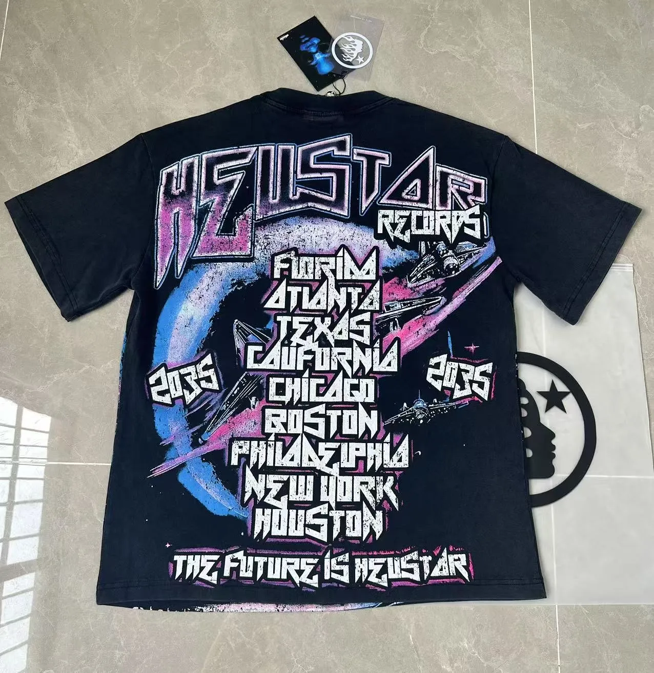 955# Black / I P62 Hellstar T （fabric):32 250 Sizes（size）：S-M- L- X L （colour）： Black 👉